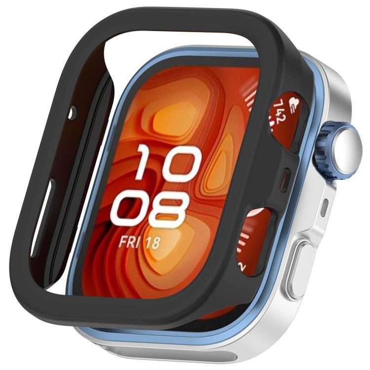 For Huawei Watch Fit 4 Pro Half Coverage Hollow PC Watch Protective Case(Black)