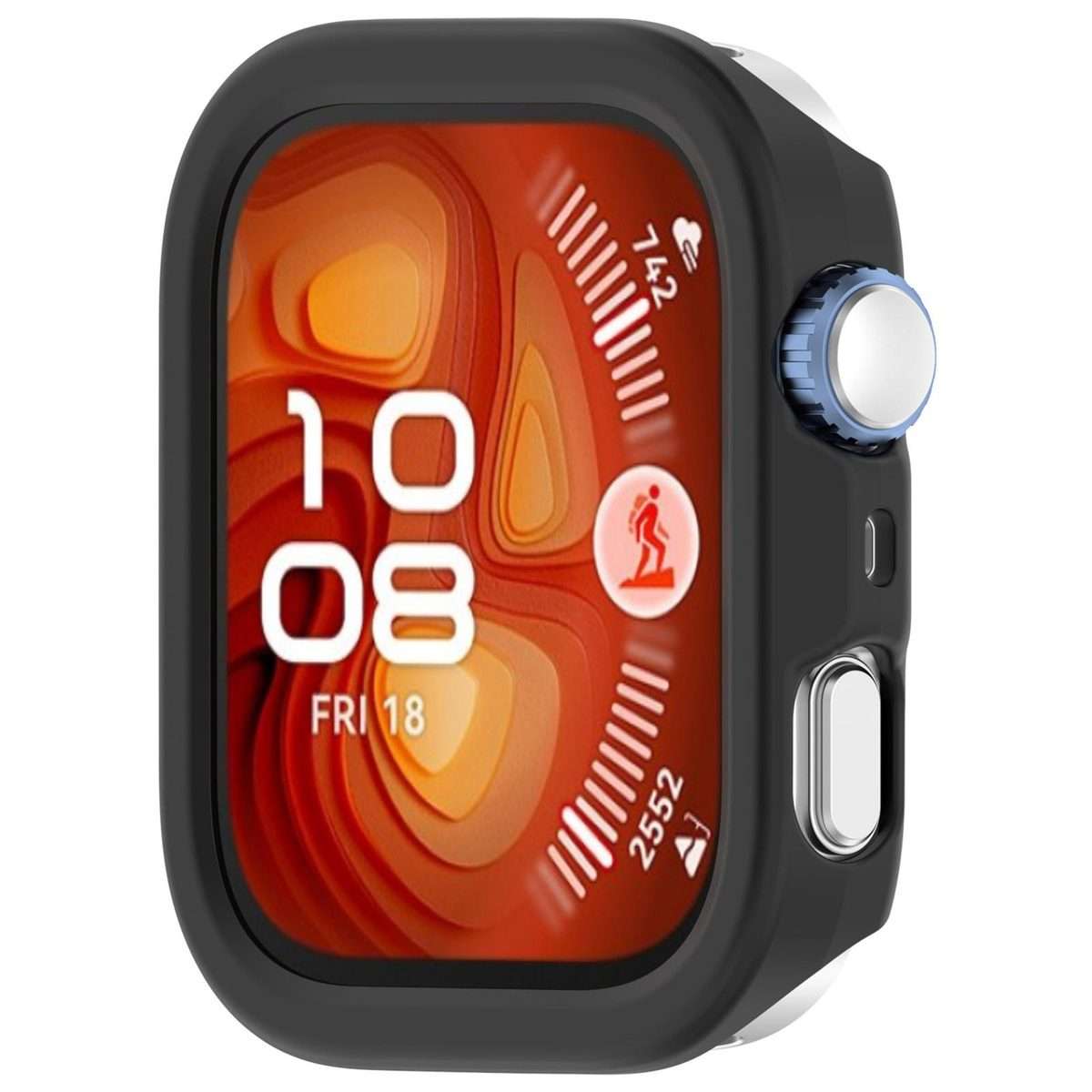 For Huawei Watch Fit 4 Pro Half Coverage Hollow PC Watch Protective Case(Black)