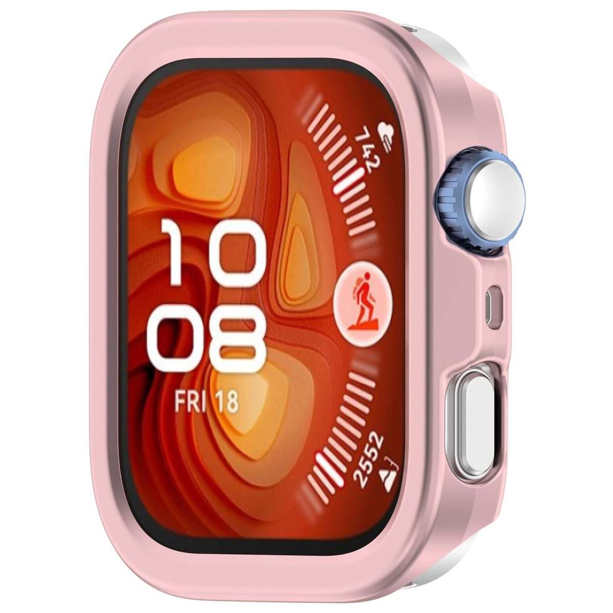 For Huawei Watch Fit 4 Pro Half Coverage Hollow PC Watch Protective Case(Rose Pink)