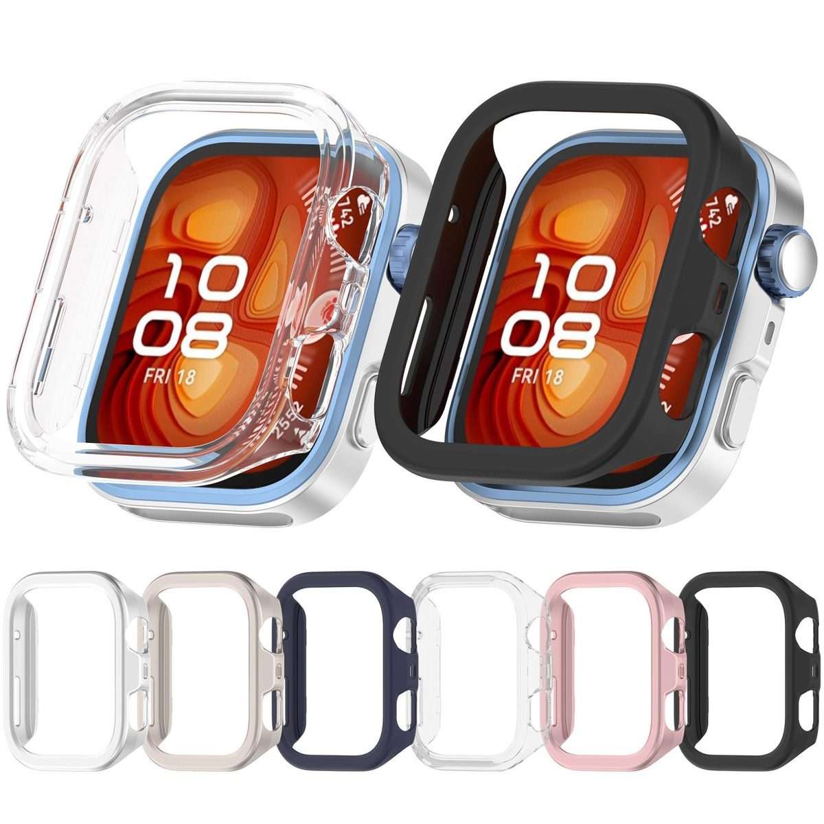 For Huawei Watch Fit 4 Pro Half Coverage Hollow PC Watch Protective Case(Starlight)