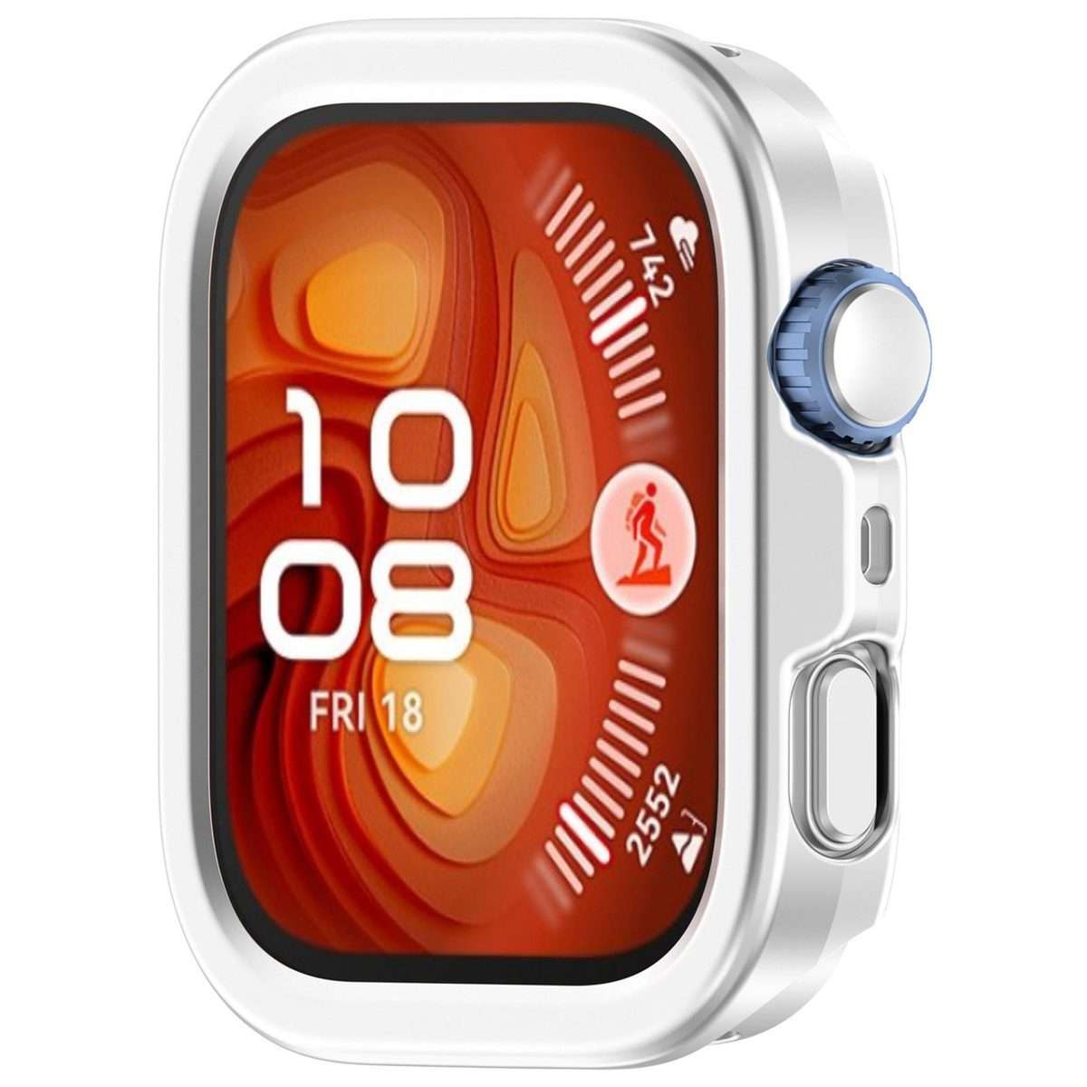 For Huawei Watch Fit 4 Pro Half Coverage Hollow PC Watch Protective Case(Silver)