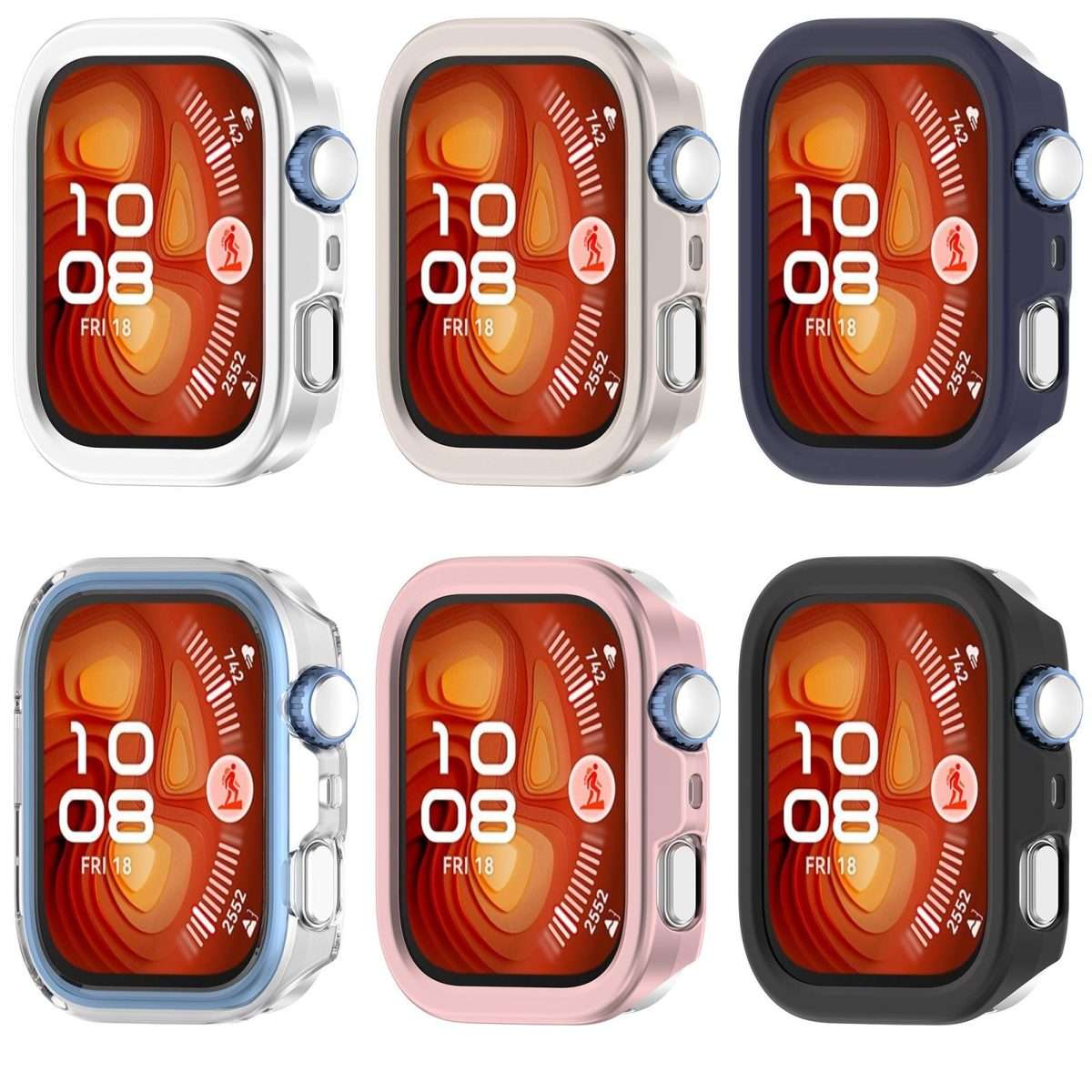 For Huawei Watch Fit 4 Pro Half Coverage Hollow PC Watch Protective Case(Silver)