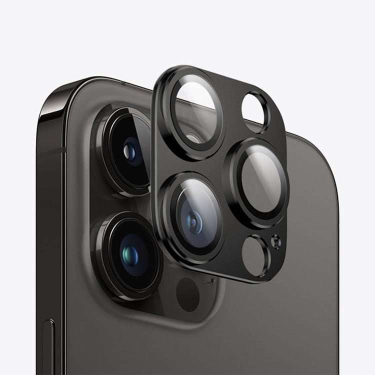 For iPhone 14 Pro Kalebol Armor Full-Coverage Metal Lens Ring Protector Film(Black)
