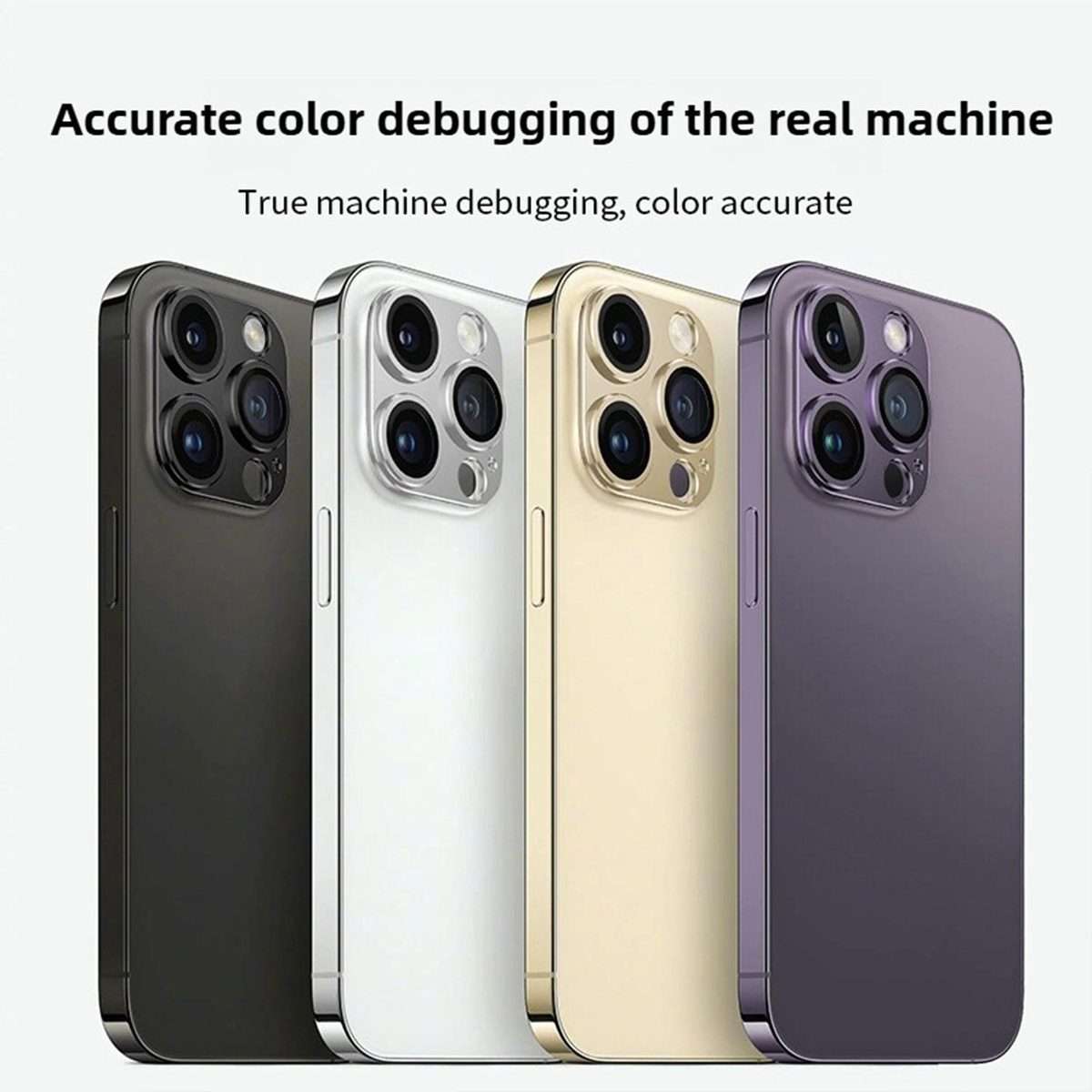 For iPhone 14 Pro Kalebol Armor Full-Coverage Metal Lens Ring Protector Film(Silver)
