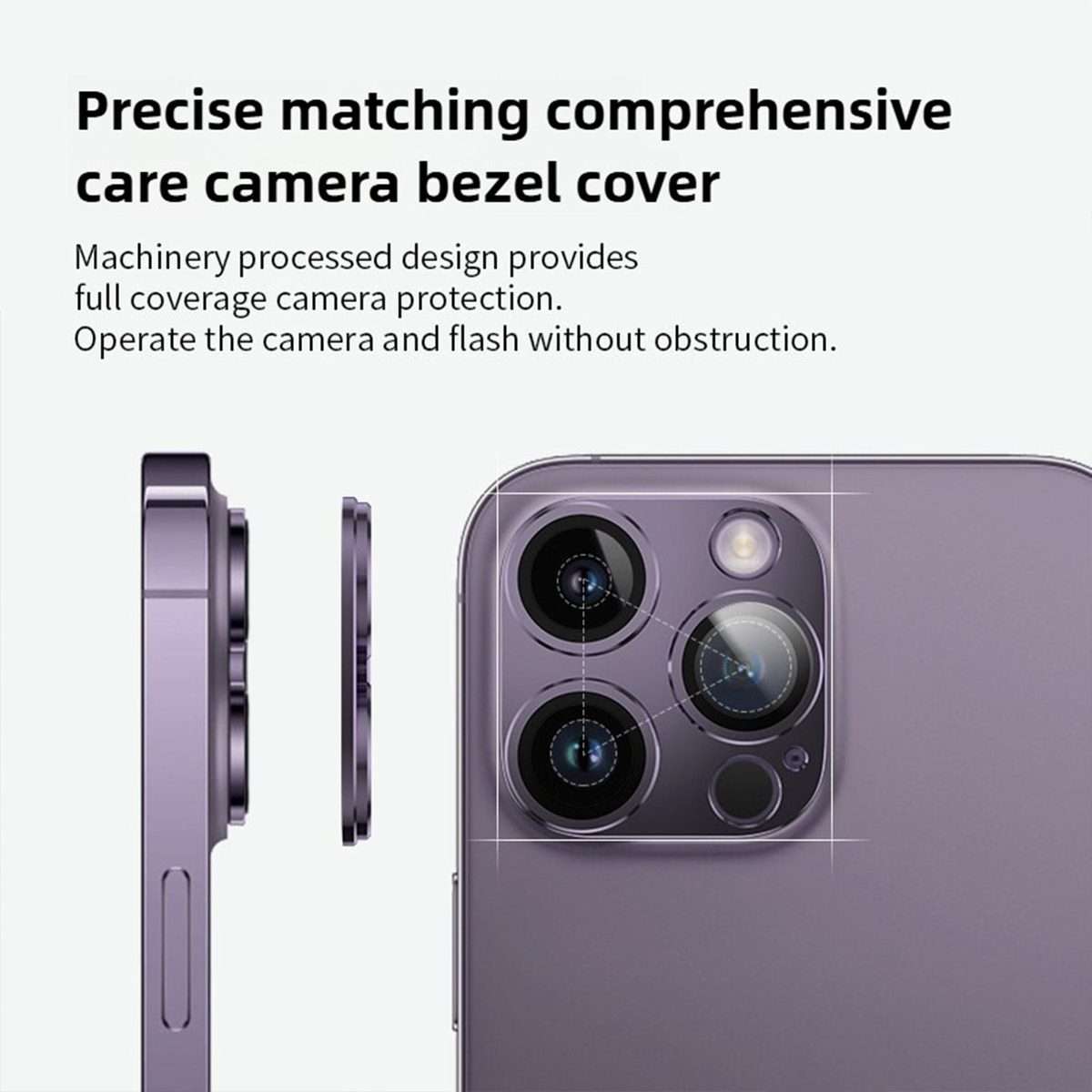 For iPhone 16 Pro Kalebol Armor Full-Coverage Metal Lens Ring Protector Film(Titanium)