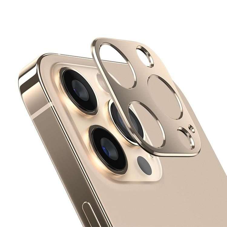 For iPhone 13 Pro Max Kalebol Metal Hollow Lens Protection Ring(Gold)