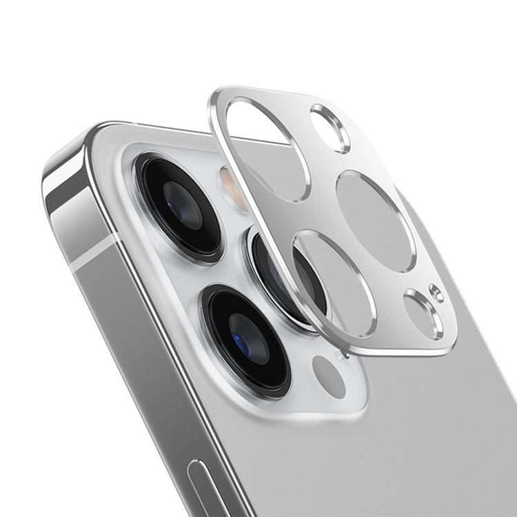 For iPhone 13 Pro Kalebol Metal Hollow Lens Protection Ring(Silver)