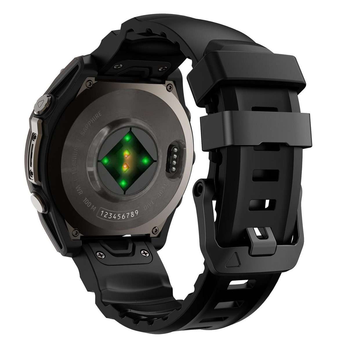 For Gamin 26mm Wild Trail Sport Silicone Watch Band(Black)