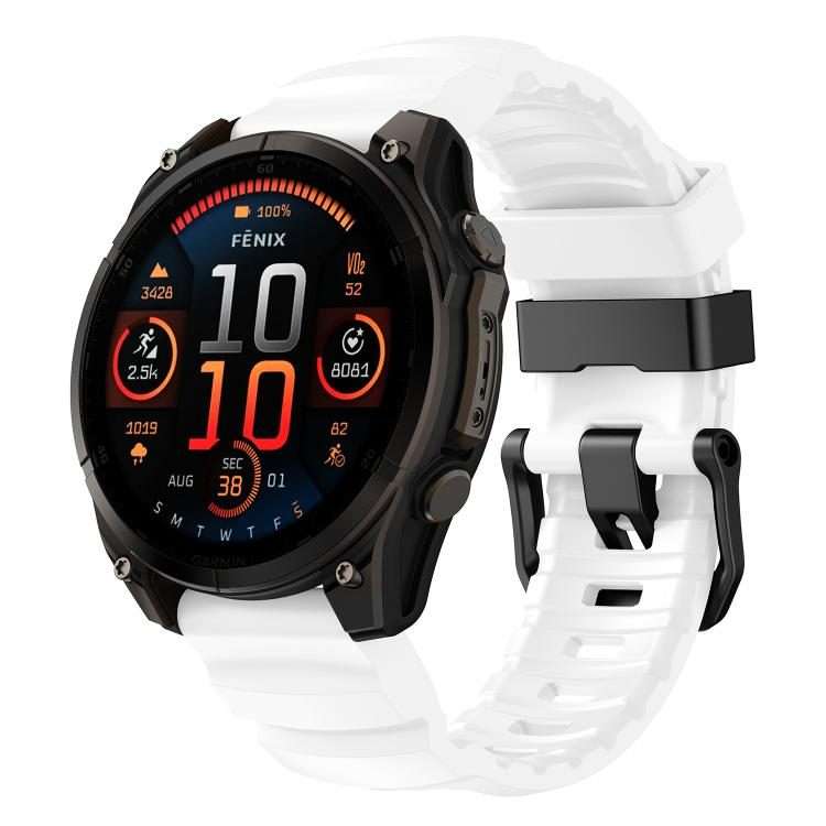 For Gamin 26mm Wild Trail Sport Silicone Watch Band(White)