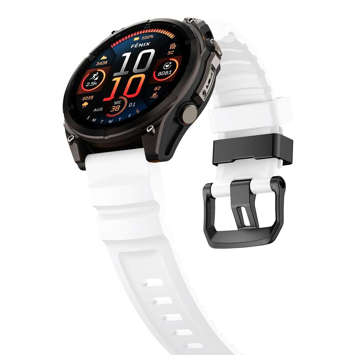 For Gamin 26mm Wild Trail Sport Silicone Watch Band(White)