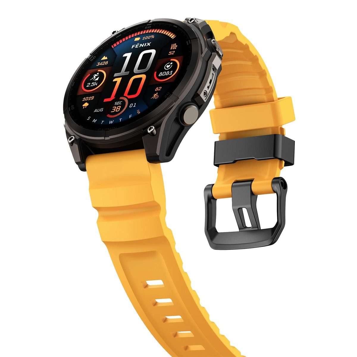 For Gamin 26mm Wild Trail Sport Silicone Watch Band(Daylight Yellow)