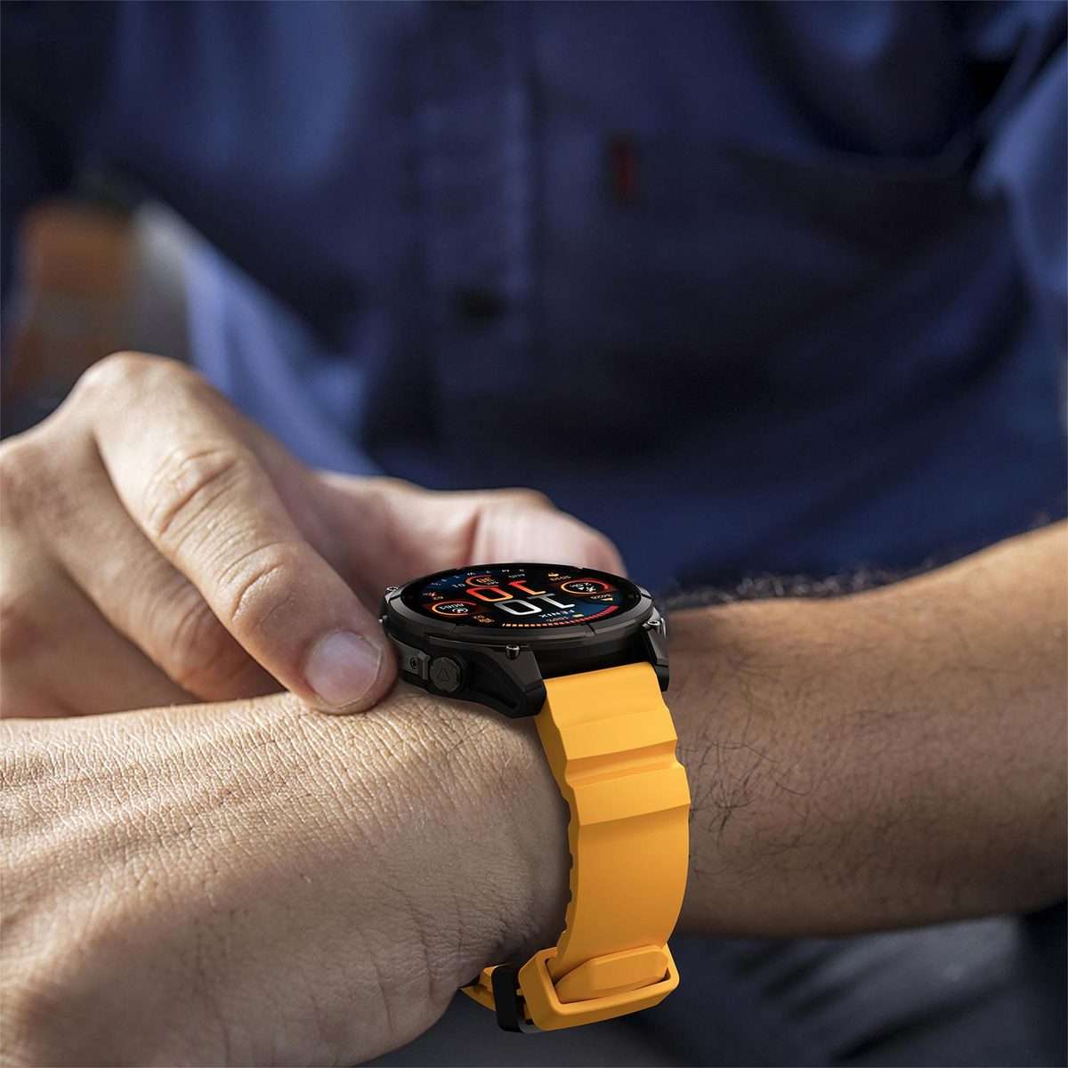 For Gamin 26mm Wild Trail Sport Silicone Watch Band(Daylight Yellow)