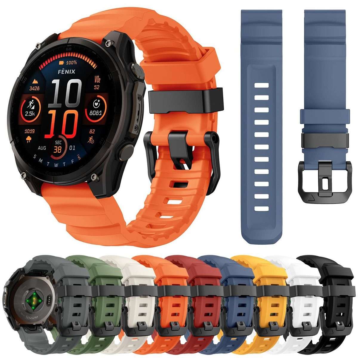 For Gamin 26mm Wild Trail Sport Silicone Watch Band(Daylight Yellow)
