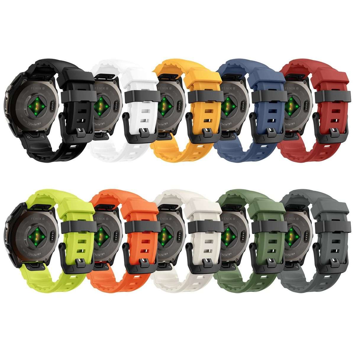 For Gamin 26mm Wild Trail Sport Silicone Watch Band(Daylight Yellow)