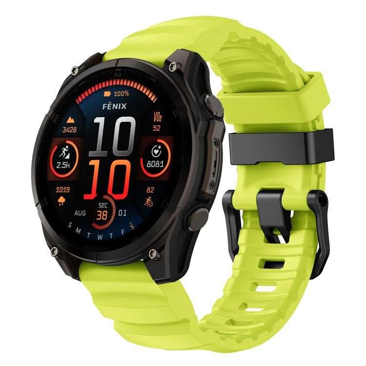For Gamin 26mm Wild Trail Sport Silicone Watch Band(Lime)