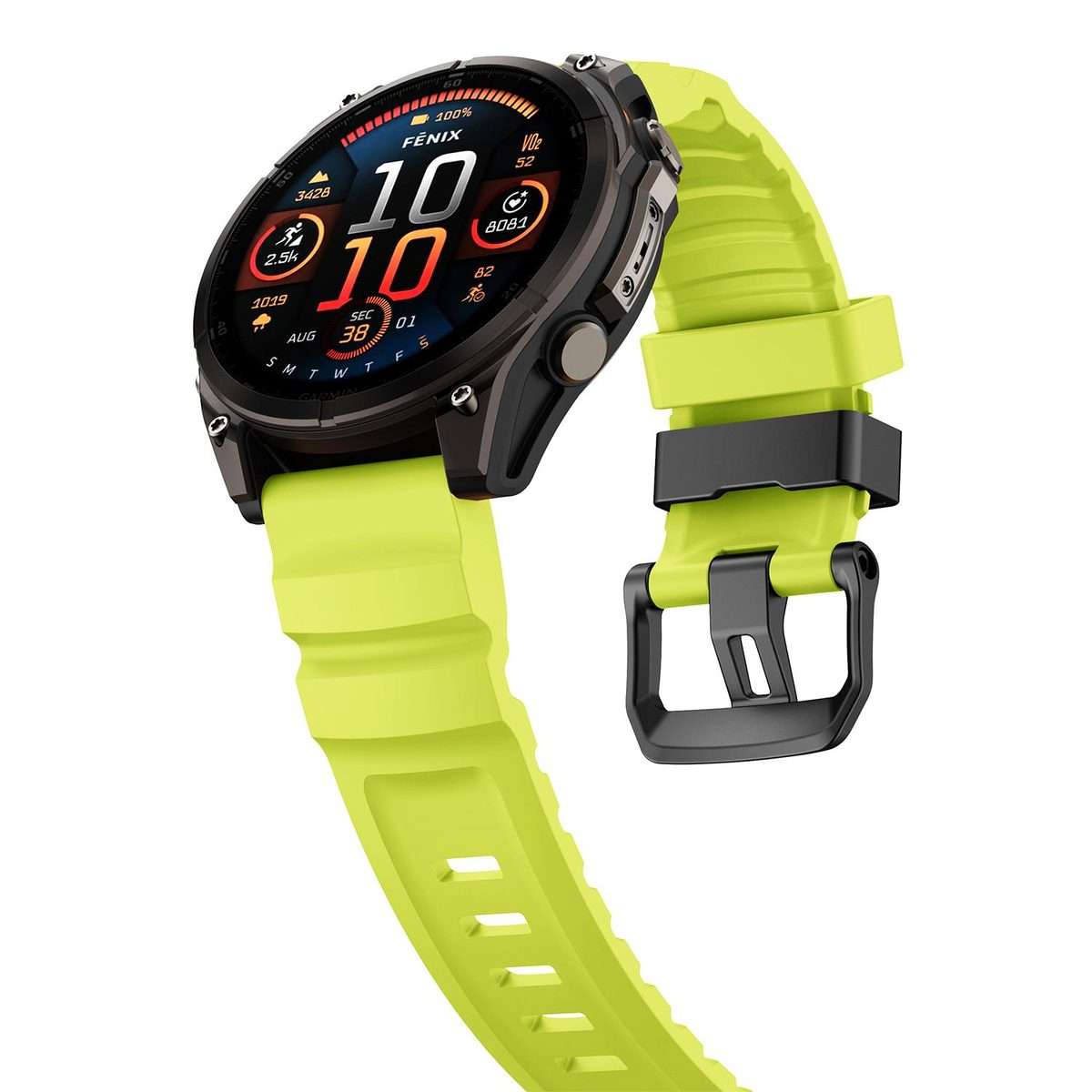 For Gamin 26mm Wild Trail Sport Silicone Watch Band(Lime)