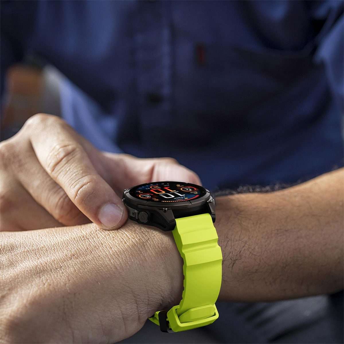 For Gamin 26mm Wild Trail Sport Silicone Watch Band(Lime)