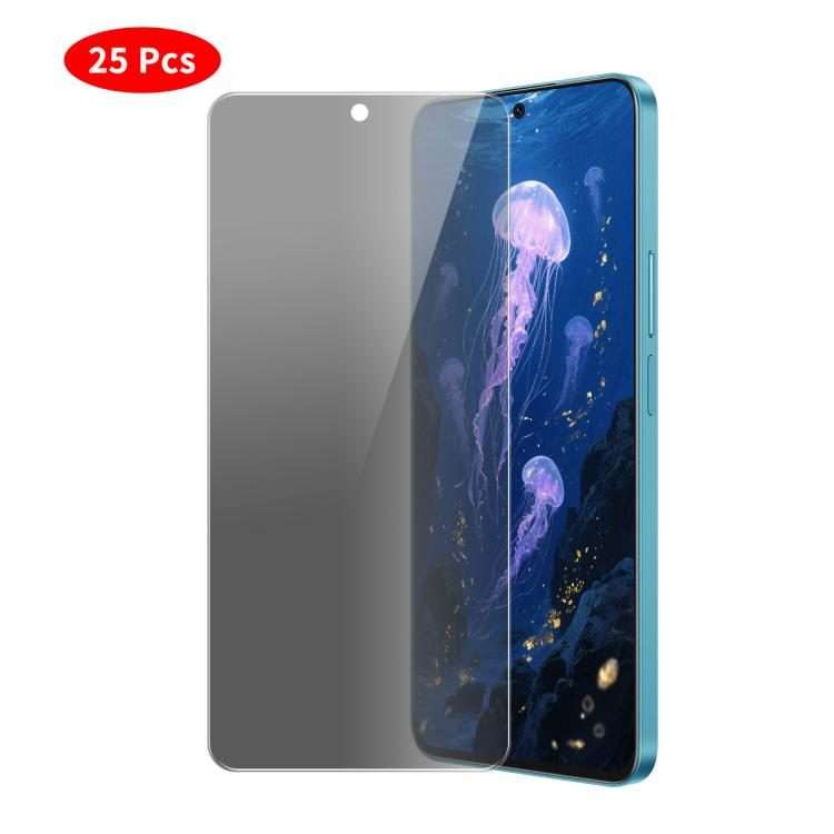 For Xiaomi Poco X7 Pro JUNSUNMAY 25pcs Privacy Screen Protector Tempered Glass Film