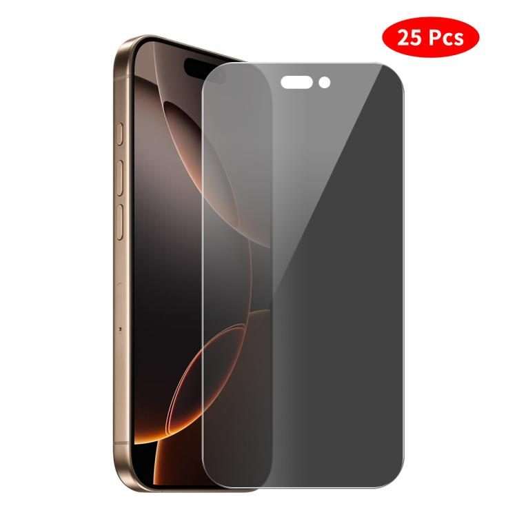 For iPhone 16 Pro Max JUNSUNMAY 25pcs Privacy Screen Protector Tempered Glass Film