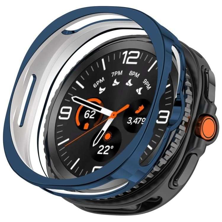 For Samsung Galaxy Watch8 Classic 46mm Half Coverage Hollow TPU Watch Pro ... (Electroplated Blue)