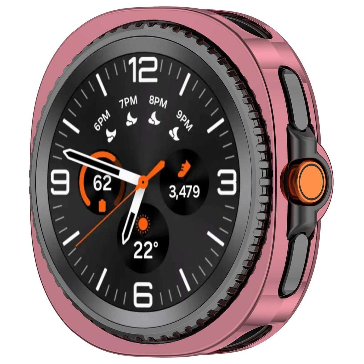 For Samsung Galaxy Watch8 Classic 46mm Half Coverage Hollow TPU Watch Pro ... (Electroplated Pink)
