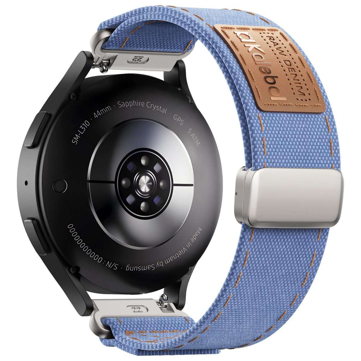 18mm Kalebol Cool Denim Magnetic Buckle Watch Band(Light Blue)