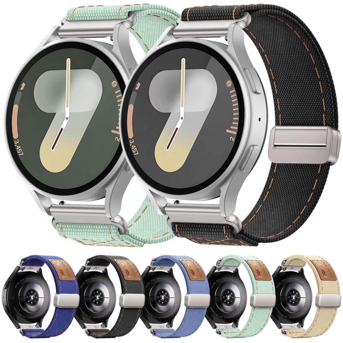 18mm Kalebol Cool Denim Magnetic Buckle Watch Band(Light Blue)