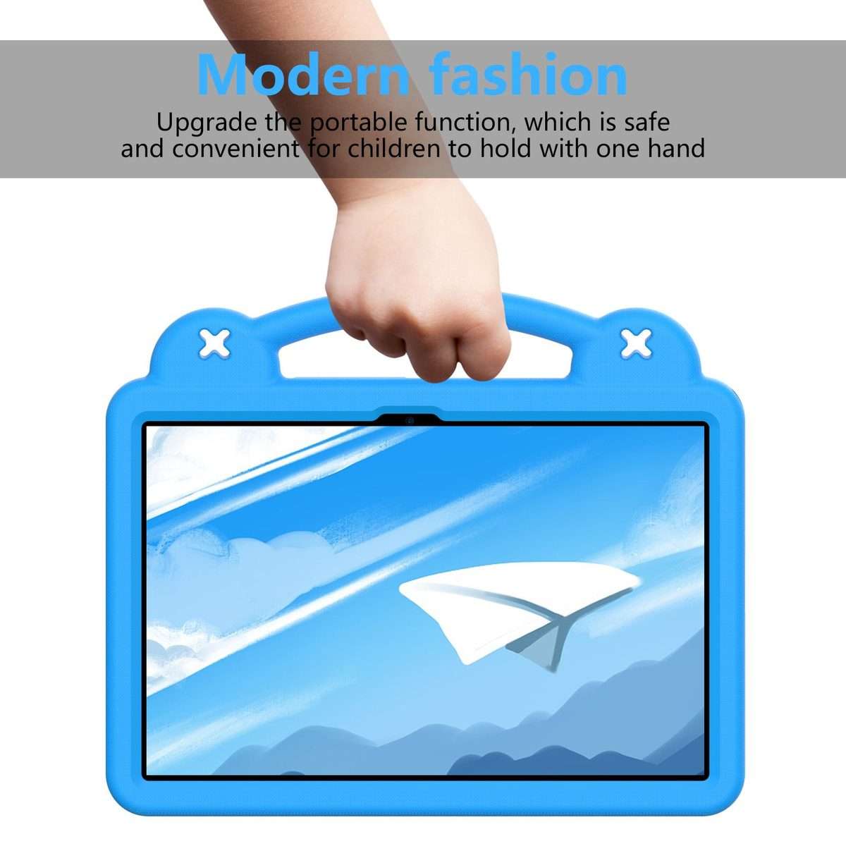 For Xiaomi Redmi Pad 2 Pro 12.1 Handle Kickstand Children EVA Shockproof Tablet Case(Sky Blue)
