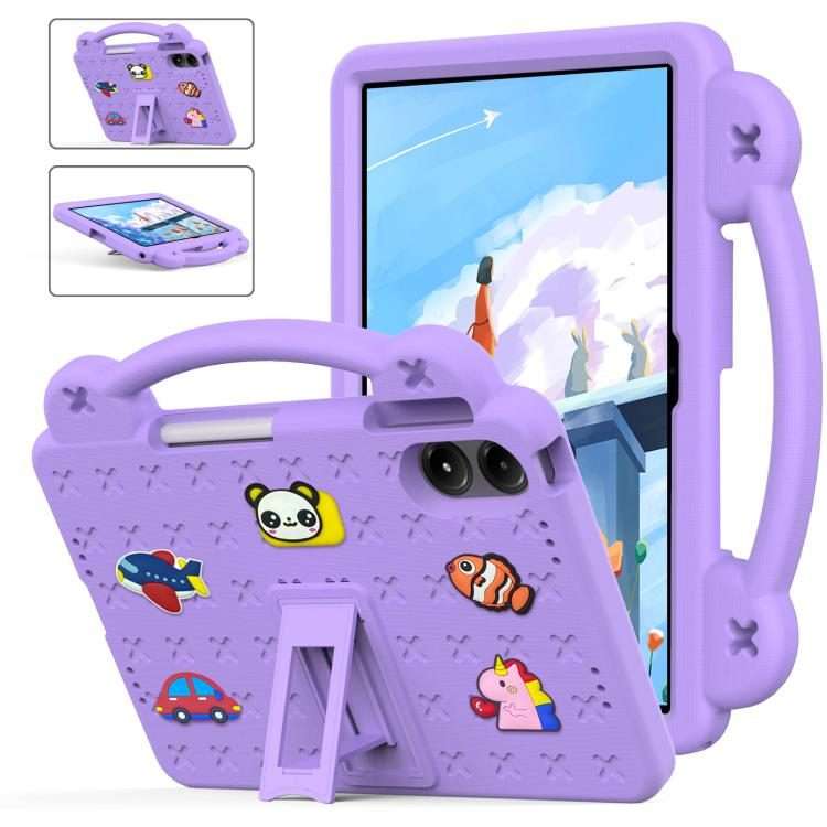 For Xiaomi Redmi Pad 2 Pro 12.1 Handle Kickstand Children EVA Shockproof Tablet Case(Light Purple)