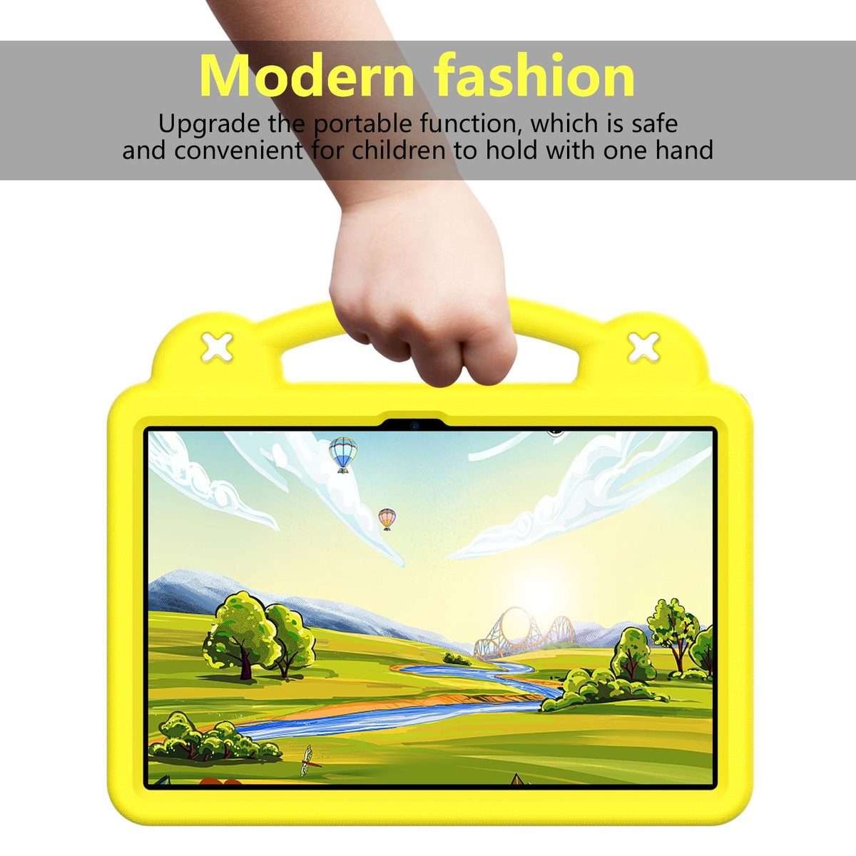 For Xiaomi Redmi Pad 2 Pro 12.1 Handle Kickstand Children EVA Shockproof Tablet Case(Yellow)