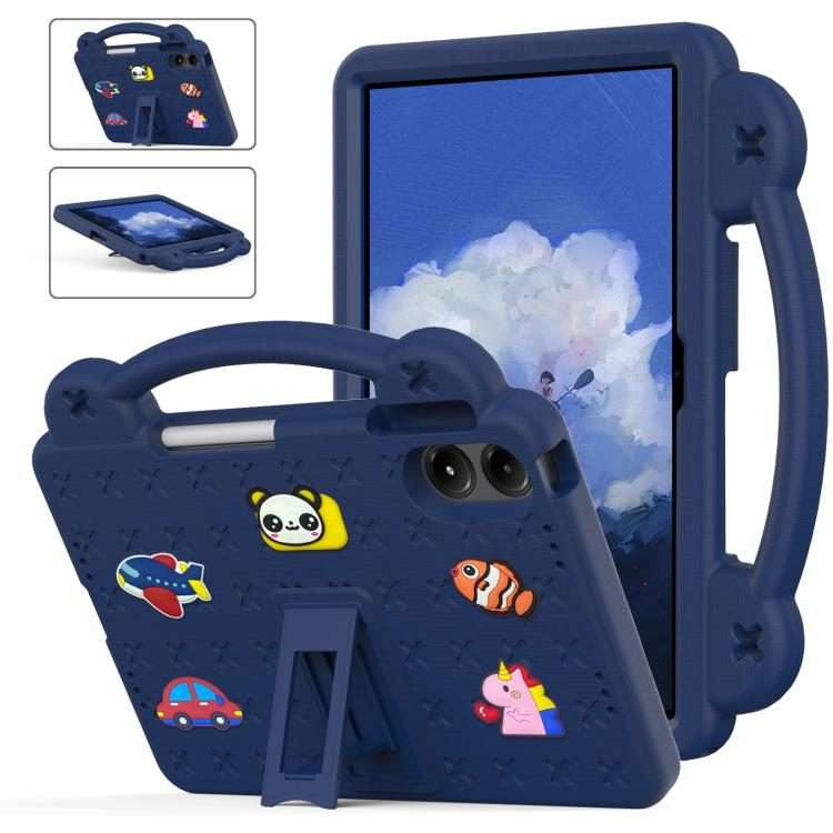 For Xiaomi Redmi Pad 2 Pro 12.1 Handle Kickstand Children EVA Shockproof Tablet Case(Navy Blue)