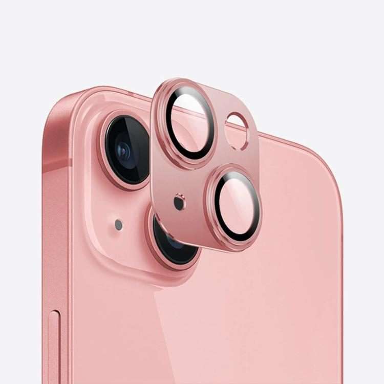For iPhone 15 Plus Kalebol Precise Alignment Stepped Eagle Eye Metal Lens Film(Pink)
