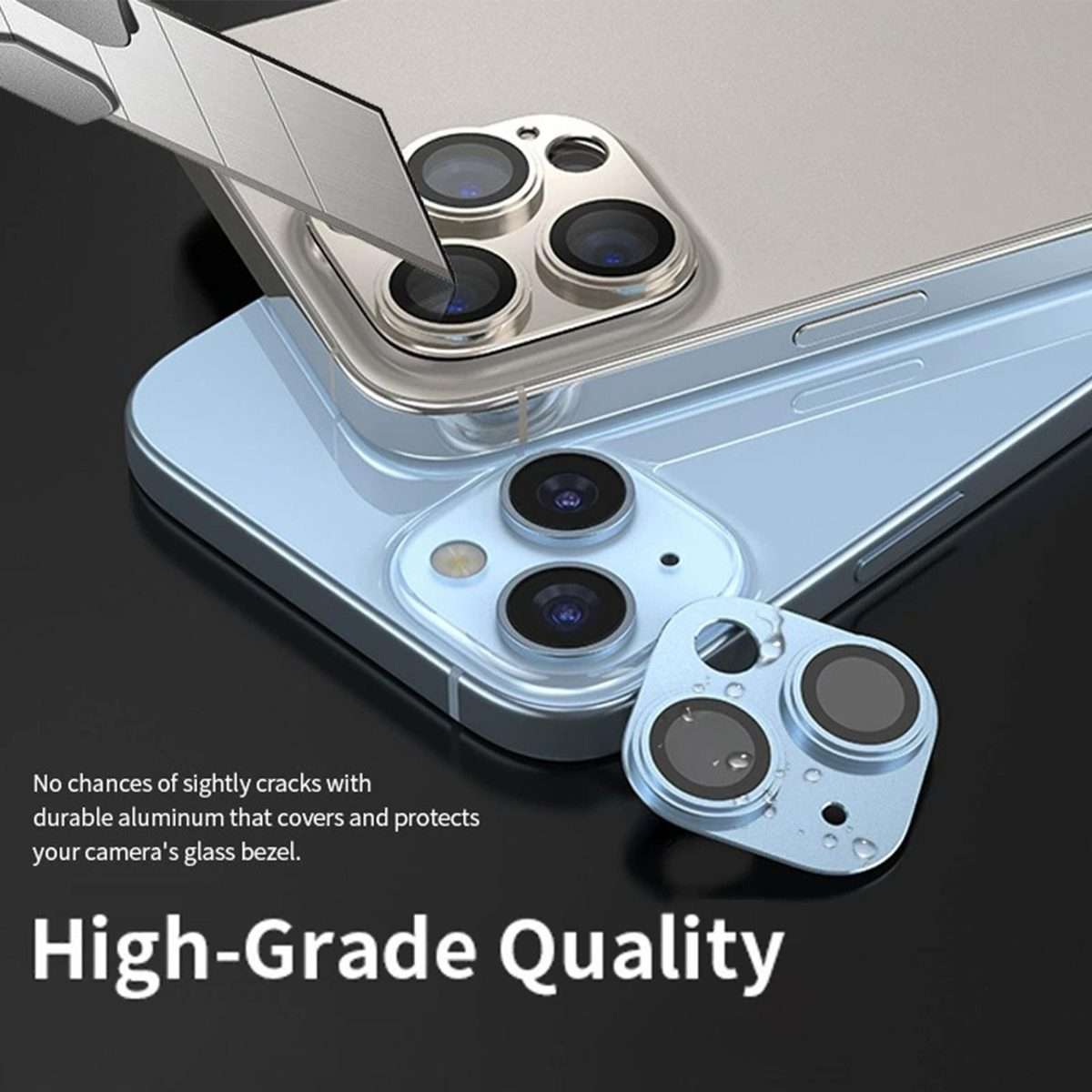 For iPhone 15 Plus Kalebol Precise Alignment Stepped Eagle Eye Metal Lens Film(Pink)