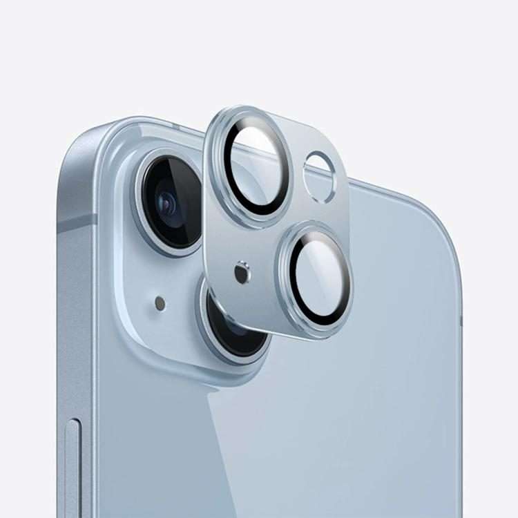 For iPhone 15 Plus Kalebol Precise Alignment Stepped Eagle Eye Metal Lens Film(Blue)