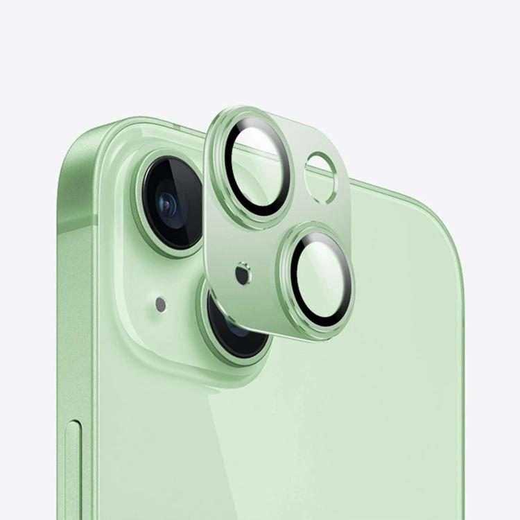 For iPhone 15 Kalebol Precise Alignment Stepped Eagle Eye Metal Lens Film(Green)
