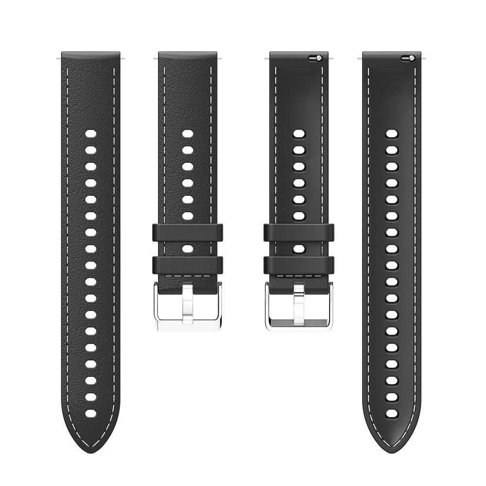 18mm Stitched Silicone Watch Band(Black)