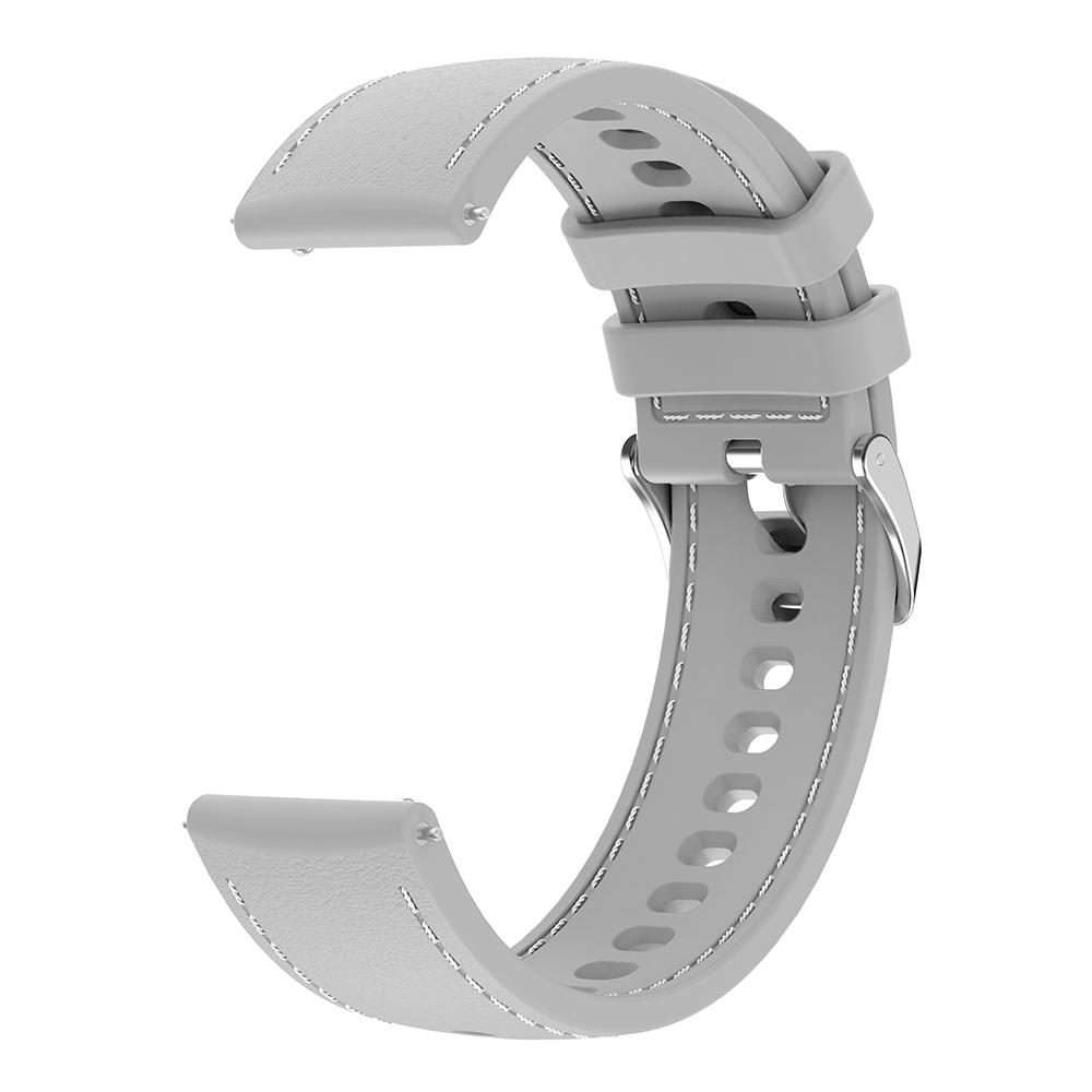 18mm Stitched Silicone Watch Band(Gray)