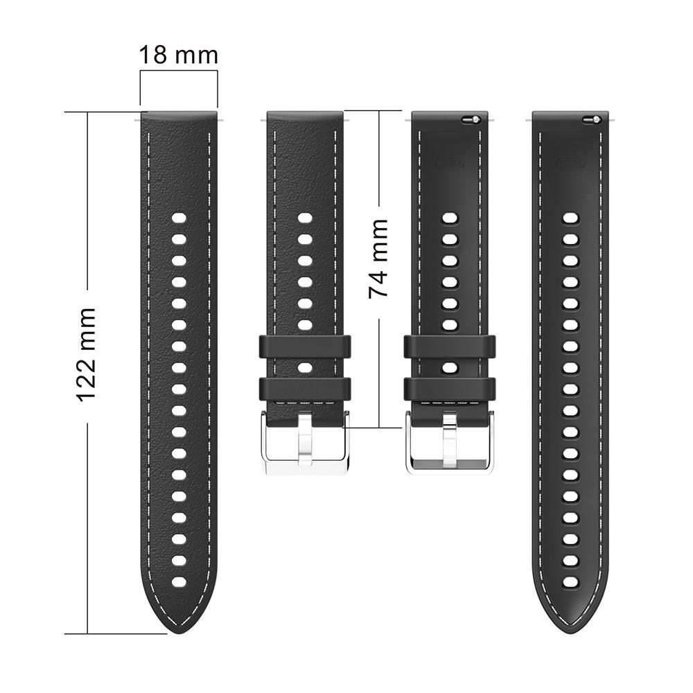 18mm Stitched Silicone Watch Band(Gray)