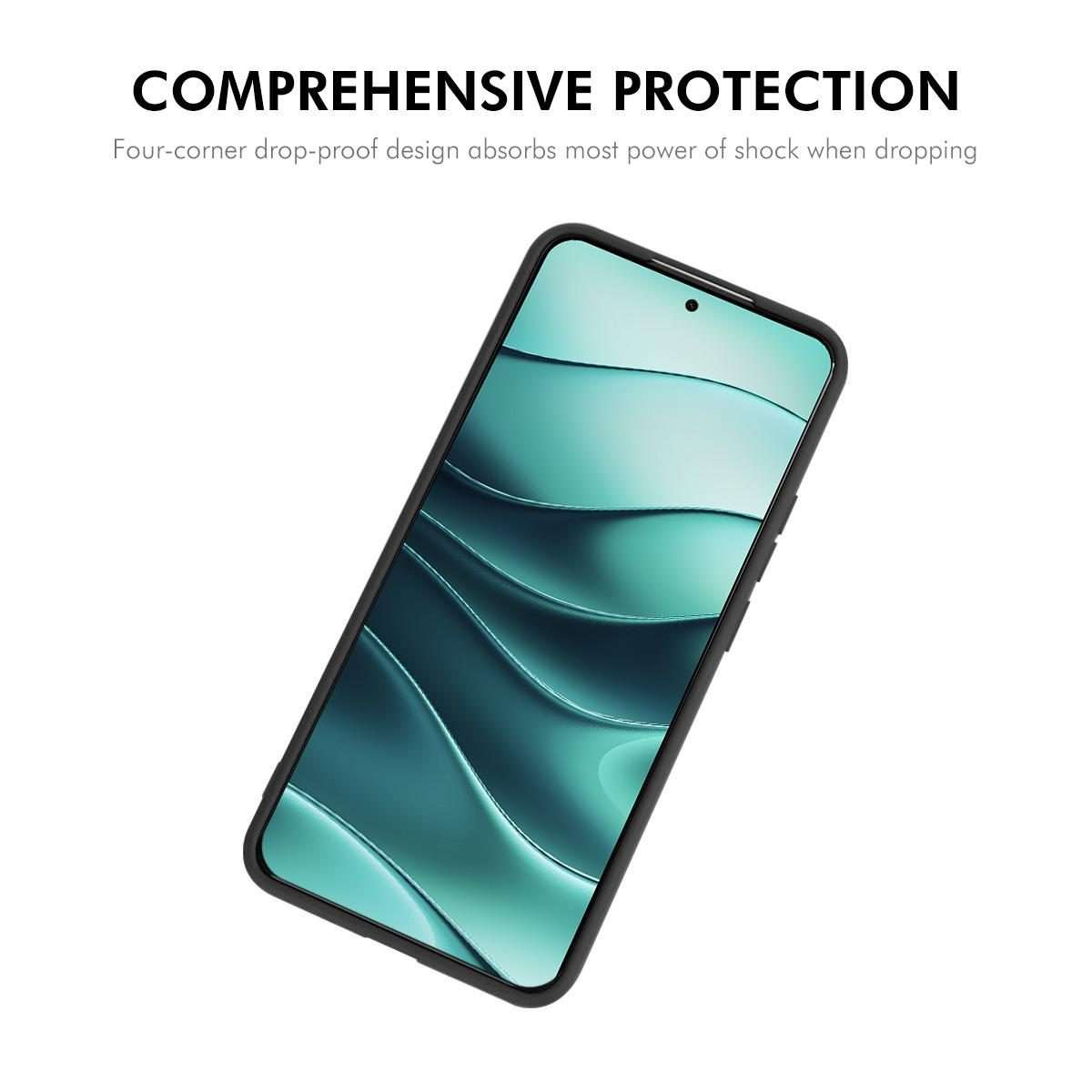 For Redmi Note 14 Pro+ 5G Global ENKAY Liquid Silicone Soft Shockproof Phone Case(Black)