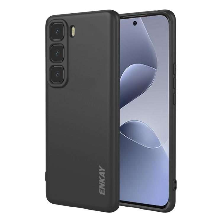 For Infinix Hot 60 Pro+ ENKAY Liquid Silicone Soft Shockproof Phone Case(Black)