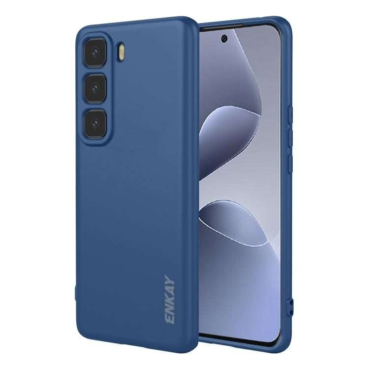 For Infinix Hot 60 Pro+ ENKAY Liquid Silicone Soft Shockproof Phone Case(Dark Blue)