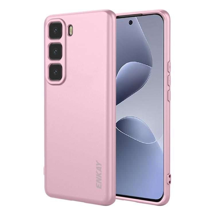 For Infinix Hot 60 Pro+ ENKAY Liquid Silicone Soft Shockproof Phone Case(Pink)