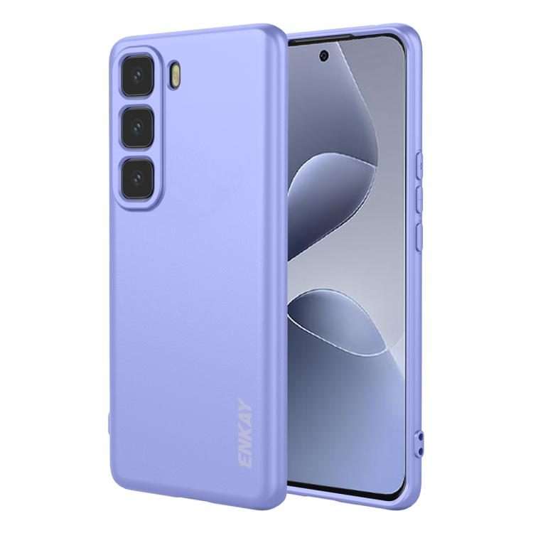 For Infinix Hot 60 Pro+ ENKAY Liquid Silicone Soft Shockproof Phone Case(Purple)