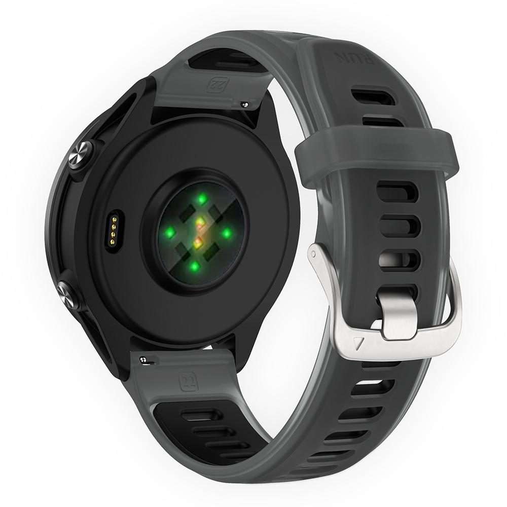 18mm Silver Steel Buckle Translucent Color Silicone Watch Band(Black)