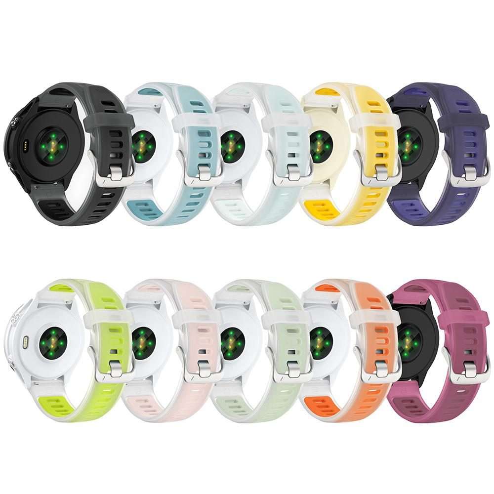 18mm Silver Steel Buckle Translucent Color Silicone Watch Band(Black)