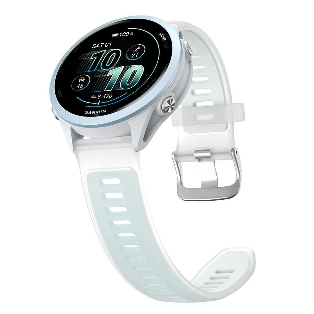 18mm Silver Steel Buckle Translucent Color Silicone Watch Band(White)