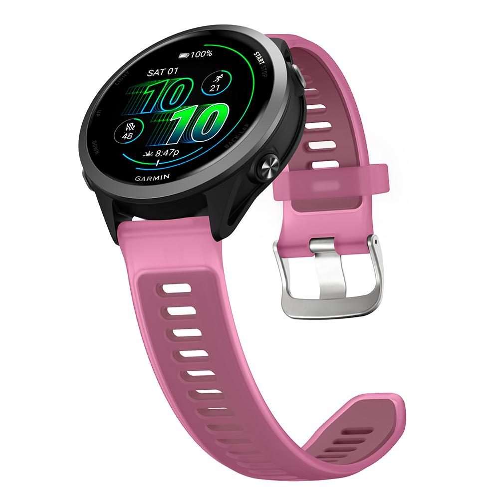 18mm Silver Steel Buckle Translucent Color Silicone Watch Band(Red)