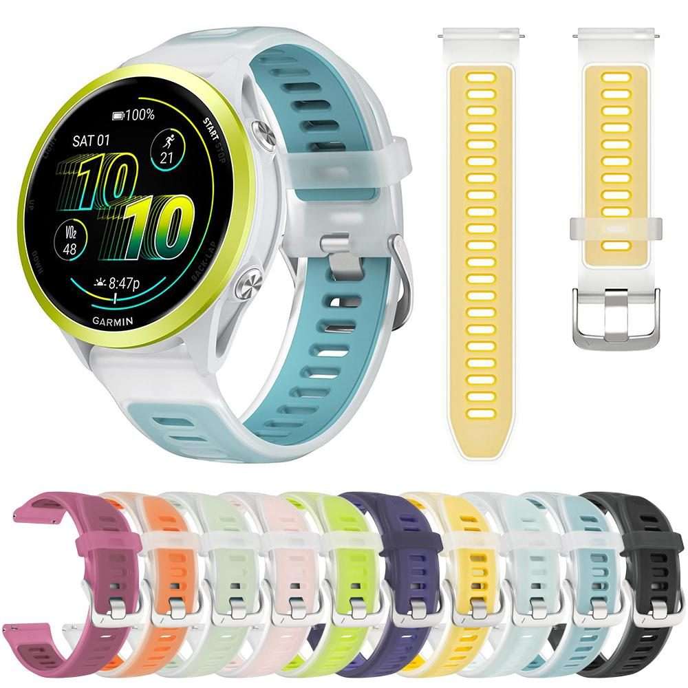 18mm Silver Steel Buckle Translucent Color Silicone Watch Band(Red)