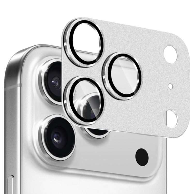 For iPhone 17 Pro Max ENKAY Anti-reflection Camera Lens Frosted Armor Aluminium Alloy ... (Silver)