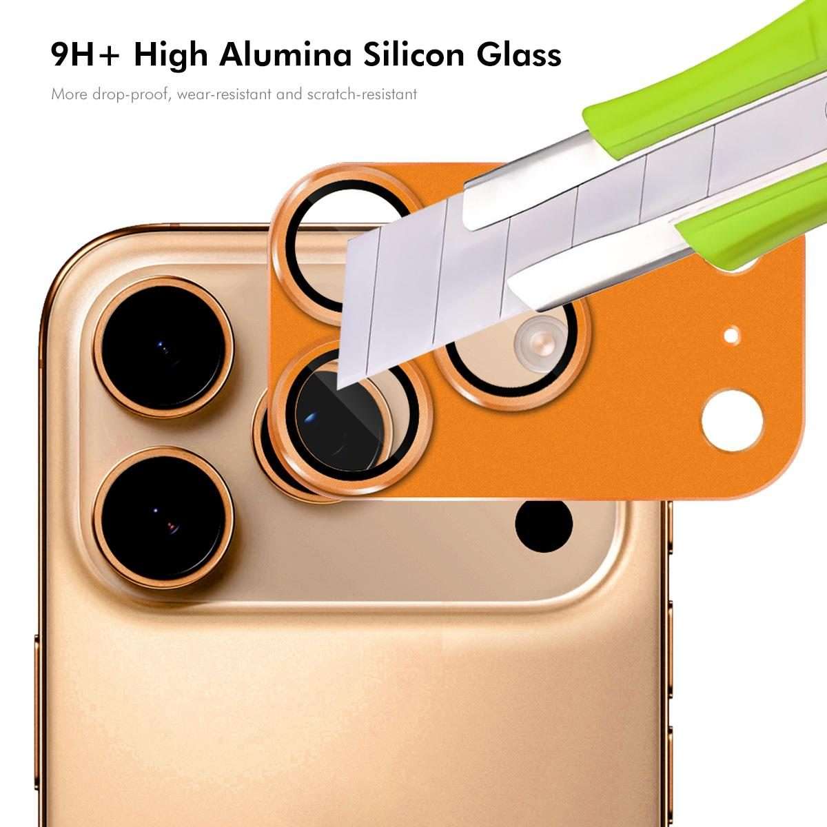 For iPhone 17 Pro Max ENKAY Anti-reflection Camera Lens Frosted Armor Aluminium Alloy ... (Silver)